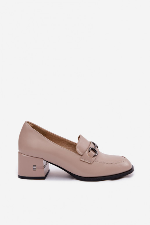 Haut Schuhe Feminin mit Absätzen Vinceza 18116 Beige