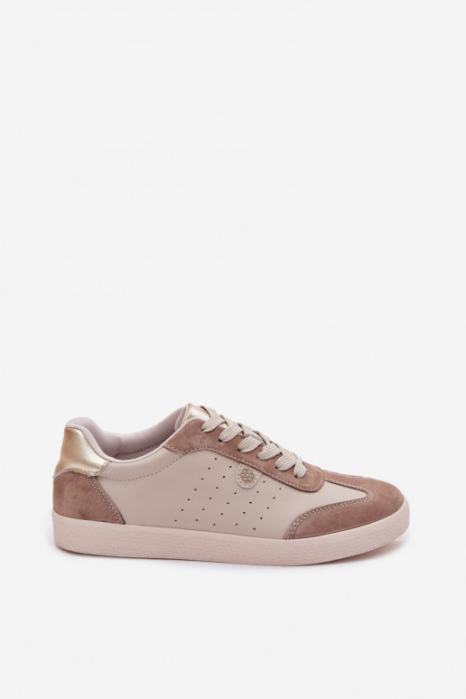 Sneakers Stilvollllschuhe FemininErmöglichtturalnej Skóry S.Barski LR61-7091 Beige