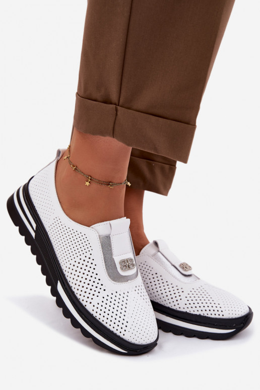 Ein überzeugendes Stilvollll Schuhe FemininErmöglichtturalnej Skóry S.Barski LR61-7092 Zueiße Farbe