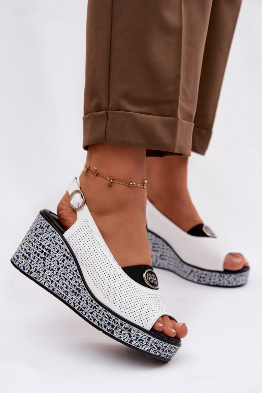 Haut Plateausandalen S.Barski LR61-7010 Zueiße Farbe