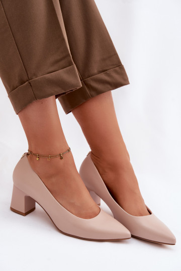Schuhe mit Absatz Sergio Leone PB413 creme-rosa
