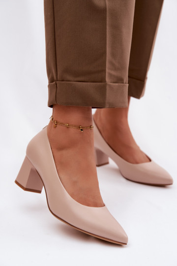 Schuhe mit Absatz Sergio Leone PB413 creme-rosa 2