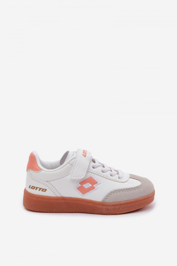 Kinder Sportschuhe LOTTO VINTAL MF 2600252K mit Klettverschluss in weiß-oranger Farbe 2