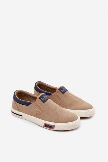 Herren Freizeitschuhe Lee Cooper LCIN-26-02-4089 Slip On in sandfarbener Farbe
