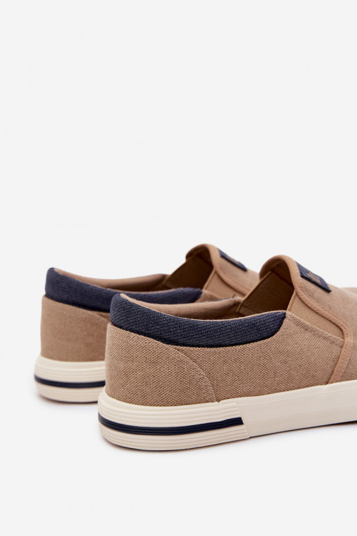 Turnschuhe Freizeitschuhe für Herren Schlüpfen Lee Cooper LCIN-26-02-4089 Beige