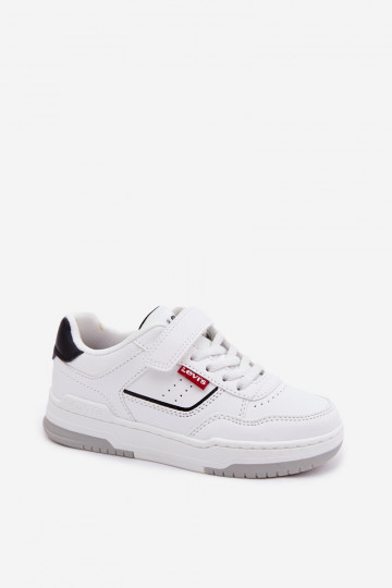 Kinder Sportschuhe LEVI'S JOHN SE VJOH0012S mit Klettverschluss in weißer Farbe