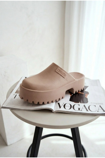 Hausschuhe mit modischer massiver Sohle Big Star NN274016 beige 2