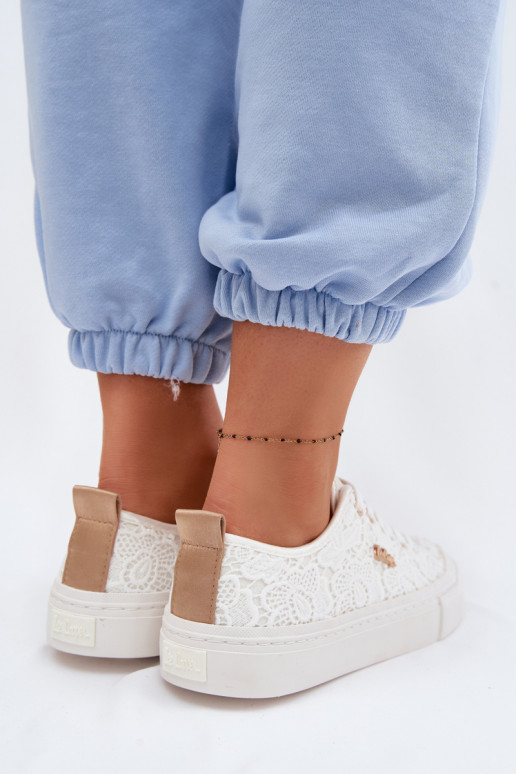 Freizeitschuhe mit Spitze Lee Cooper LCIN-26-02-4060 Zueiße Farbe