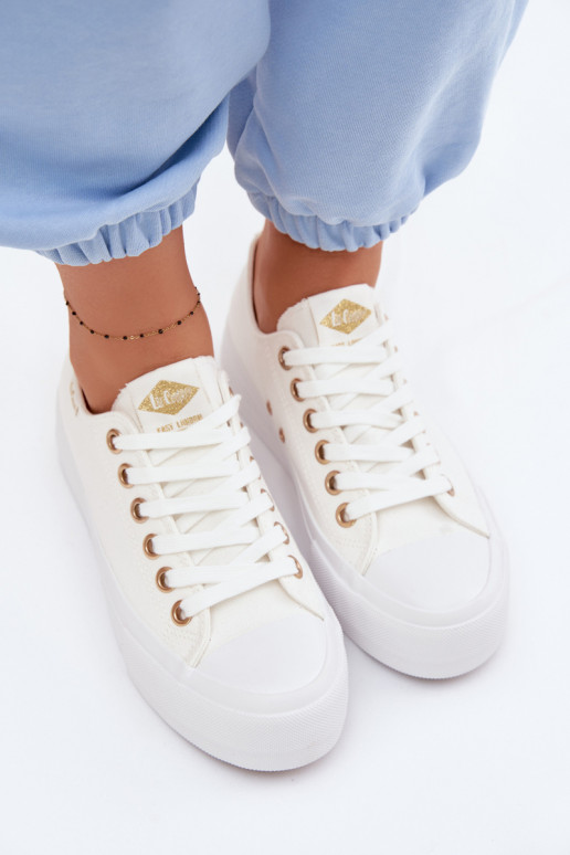 Freizeitschuhe mit einer Plattform Lee Cooper LCIN-26-31-4369 Zueiße Farbe