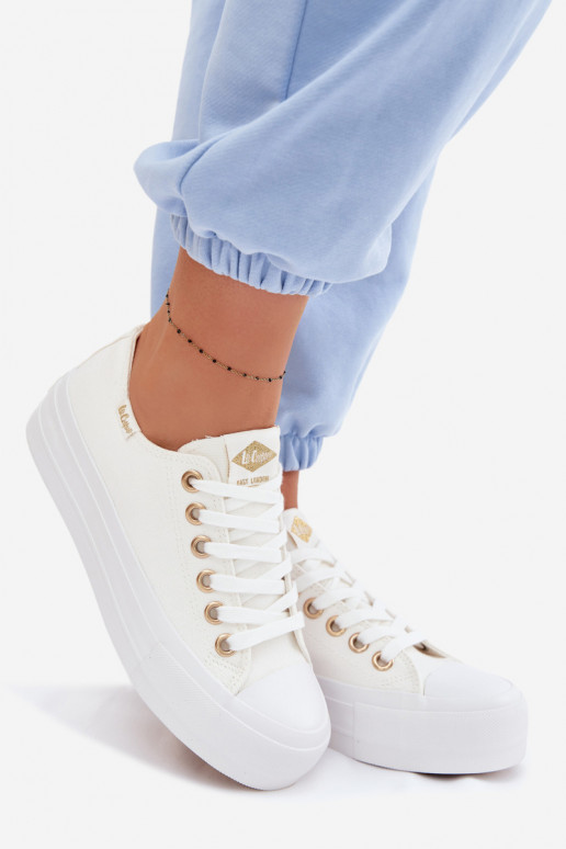 Freizeitschuhe mit einer Plattform Lee Cooper LCIN-26-31-4369 Zueiße Farbe