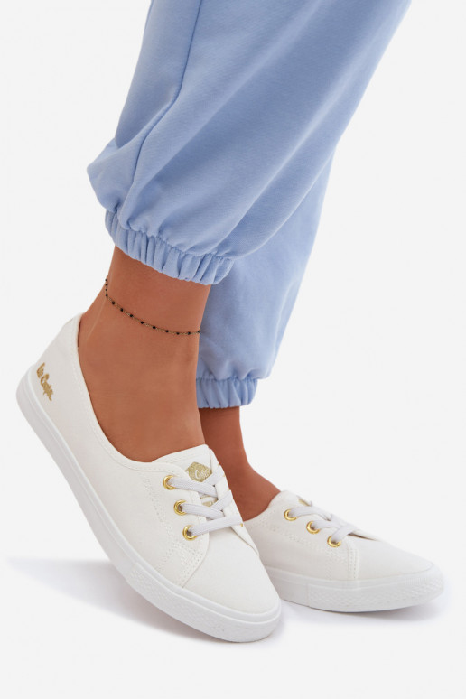 Turnschuhe Freizeitschuhe Lee Cooper LCIN-26-02-4043 INeiß-goldene Farbe