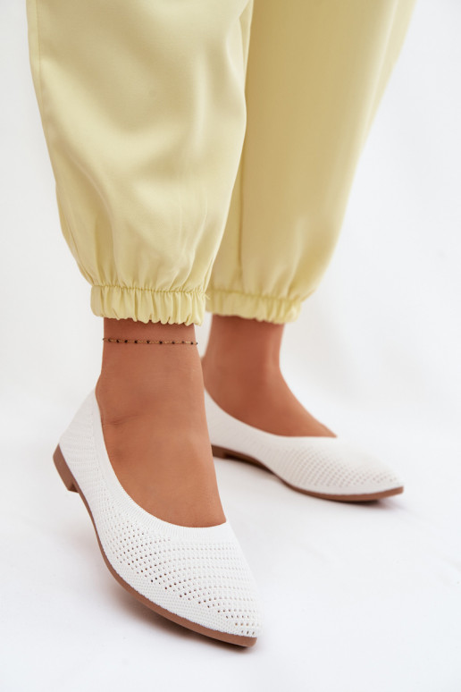 Netz Ballerinas aus Stoff Feminin Zueiße Farbe Sarina