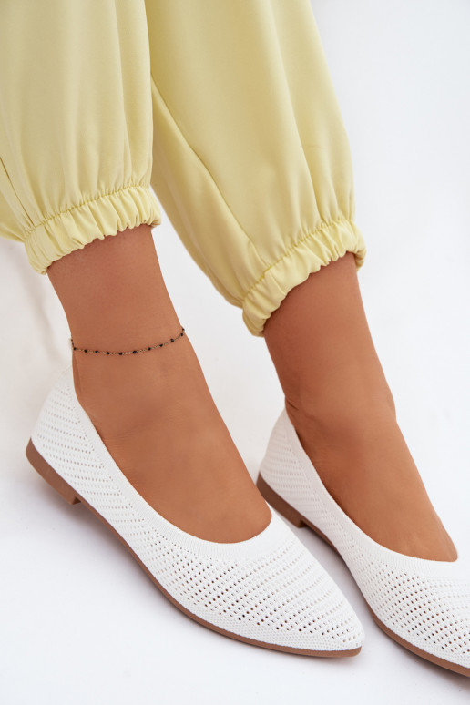 Netz Ballerinas aus Stoff Feminin Zueiße Farbe Sarina