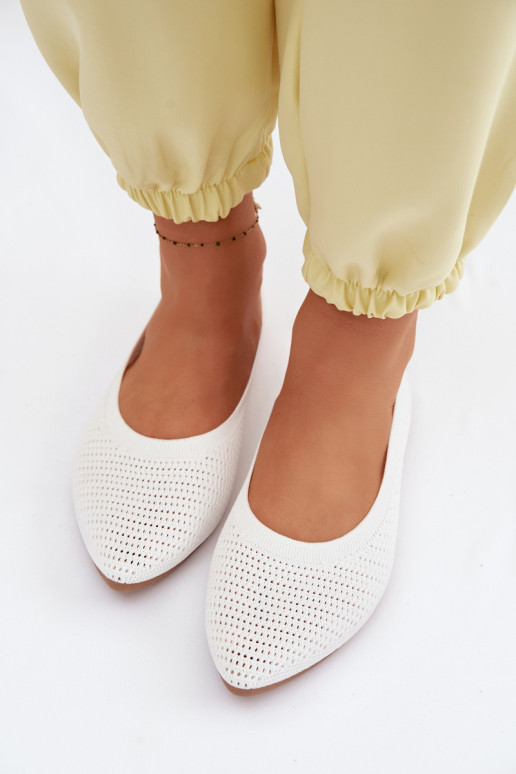 Netz Ballerinas aus Stoff Feminin Zueiße Farbe Sarina