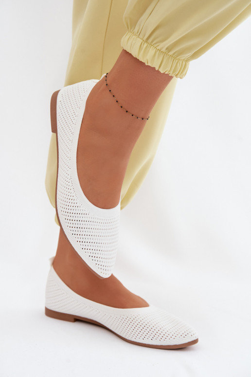 Netz Ballerinas aus Stoff Feminin Zueiße Farbe Sarina