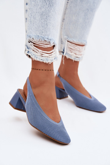  Damensandalen mit Absätzen blaue Farbe Es mussrcelle