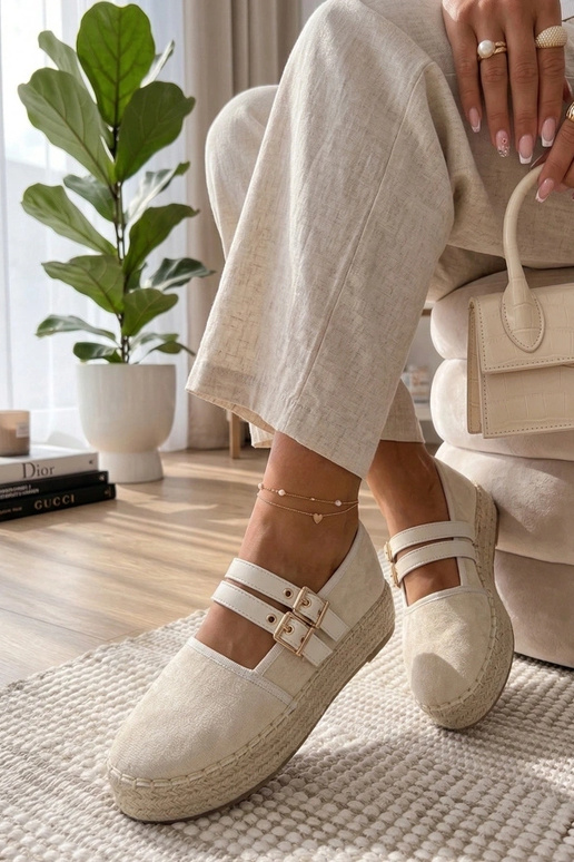 Beige Plattformespadrilles Marcelle