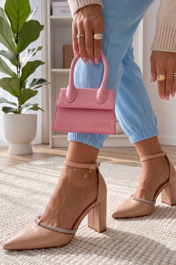 Sandfarbene Schuhe mit Zirkonia Madeleine 2