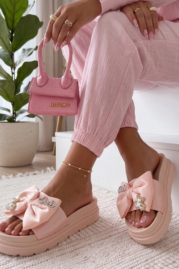 Rosa Plattformclogs mit... 2