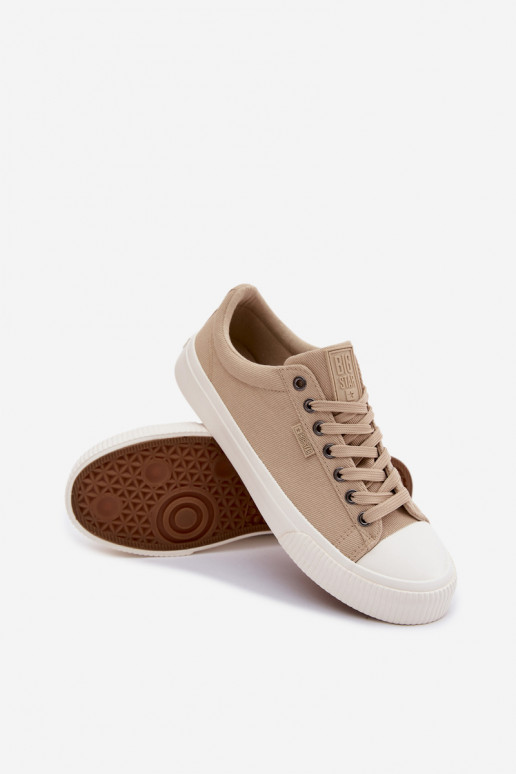 Herren niedrige Freizeitschuhe sandfarbene Farbe