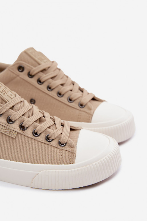 Herren niedrige Freizeitschuhe sandfarbene Farbe