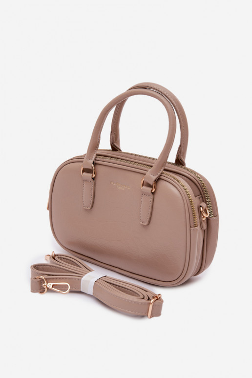 Handheld Typu Stamm Klein aus Öko-Leder DunkelBeige Soraya