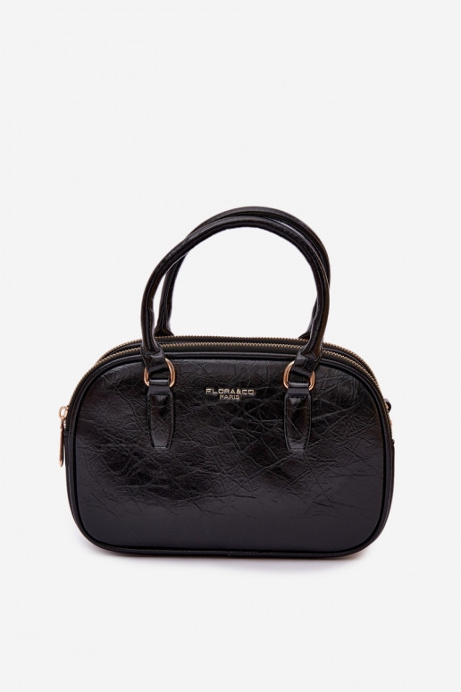 Handheld Typu Stamm Klein aus Öko-Leder SchZuarz Soraya