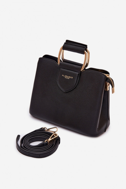 Handheld Stamm Klein aus Öko-Leder SchZuarz Lorielle