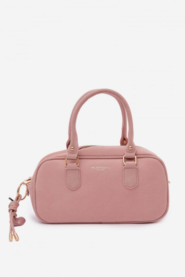 Rosa Reisetasche aus Kunstwildleder Annelle