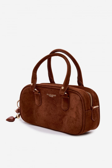 Braune Reisetasche aus Kunstwildleder Annelle 2