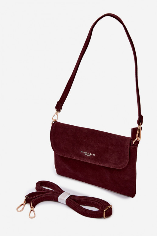 Eine kleine Handtascheaus Öko-INildlederu Burgund Lucelle