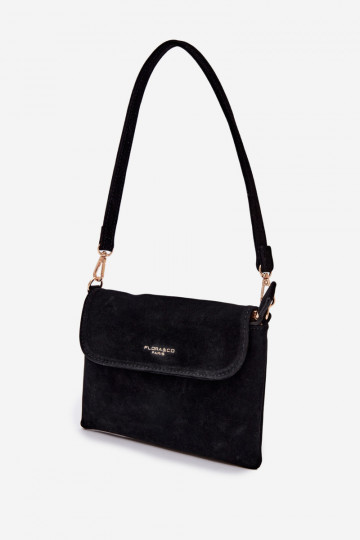 Kleine Tasche aus schwarzem Kunstvelours Lucelle 2