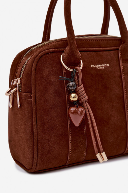 Handheld Typu Stamm aus Öko-INildlederoZuaBrelokiem braune Farbe Sorielle