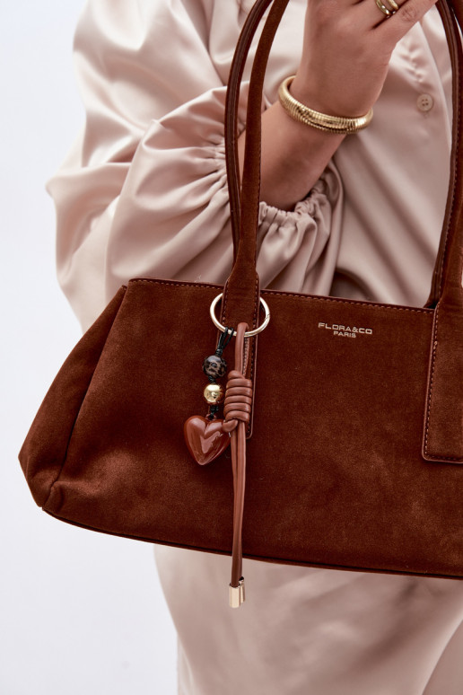 aus Öko-INildlederoZua HandheldBrelokiem braune Farbe Nelina