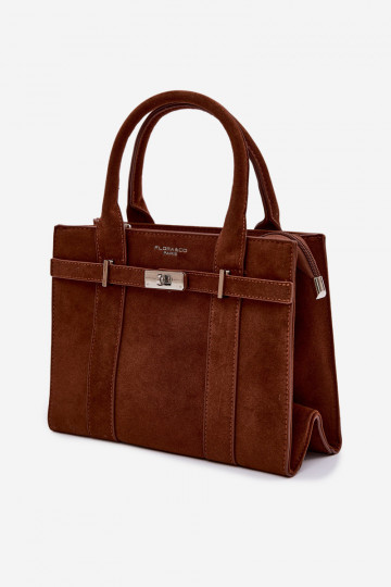 Reisetasche aus Kunstvelours in braun Noressa 2