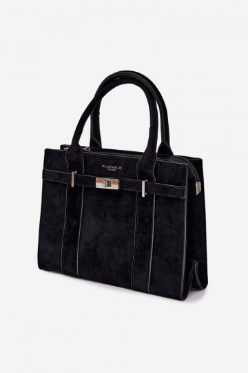 Reisetasche aus Kunstvelours in schwarz Noressa 2