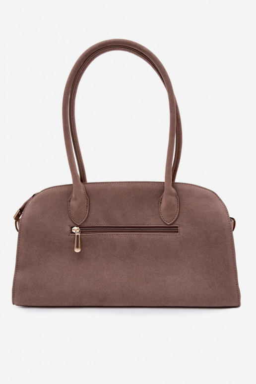 HandheldBrelokiem I mit Schnallenmi aus Öko-INildlederoZua DunkelBeige Violette