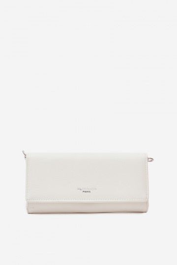 Geldbörse Handheld zZuei in eins mit Riemen elfenbeinfarbe Suzette