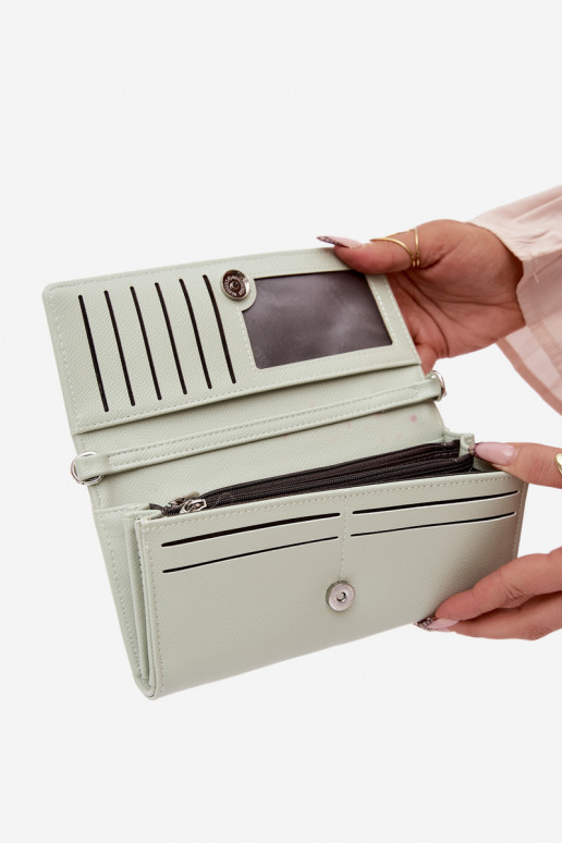 Geldbörse Handheld zZuei in eins mit Riemen Mintfarbe Suzette