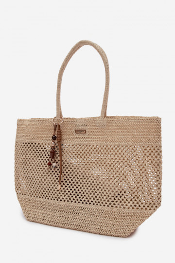 Geflochten Handtasche/Tasche Käufer GroßBrelokiem HellBeige Lucette 2