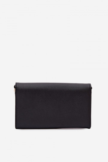 Tasche im Kuvertstil, zwei in eins, mit dekorativen Bändern in schwarz Pauline 2