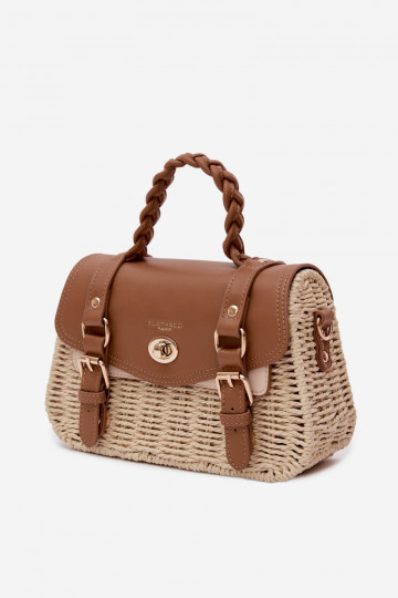 Handheld Mit Zopf Klein für den Sommer Beige-Braun Es mussrline 2