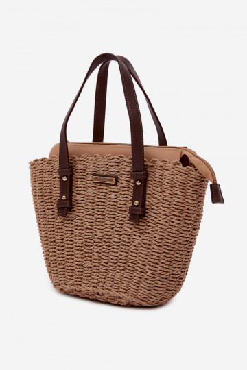 Handtasche/Tasche mit durchbrochenen Elementen Braun Lucienne 2