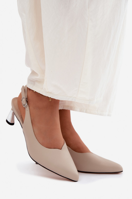 Damensandalen Feminin mit Absätzen Vinceza 66922 Beige