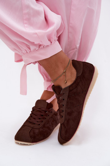 Sneakers Stilvollllschuhe Femininaus Öko-INildlederu Niedrig CzekoladoZue Melvelin 2