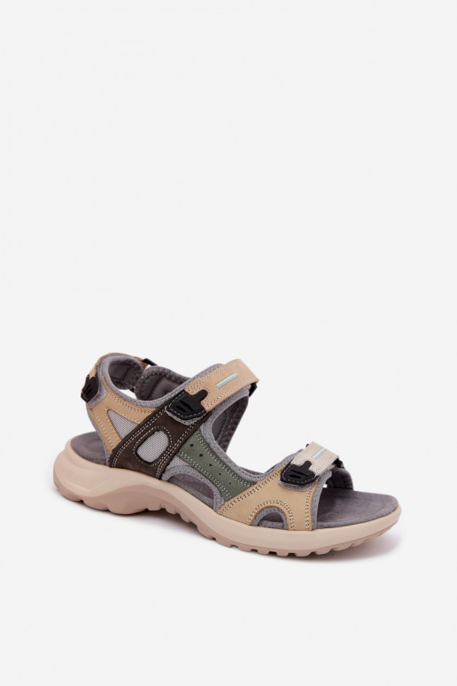 Graue Damen-Sandalen im sportlichen Stil Morenia