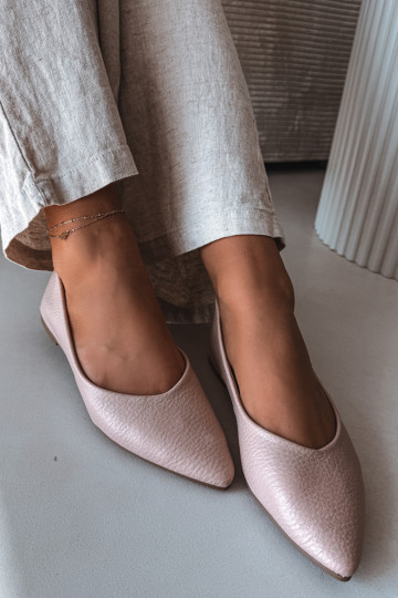 Ballerinas aus Kunstleder in Rosafarbe Nelisa