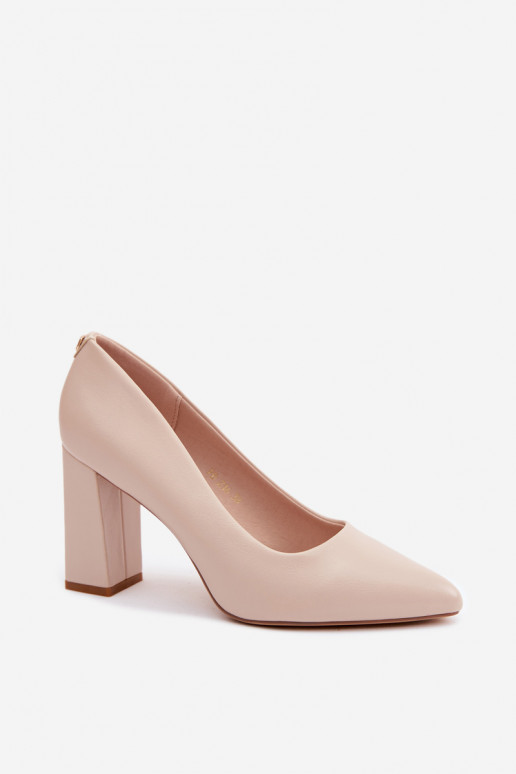 Pumps aus Kunstleder Sergio Leone PB216 in Elfenbeinfarbe