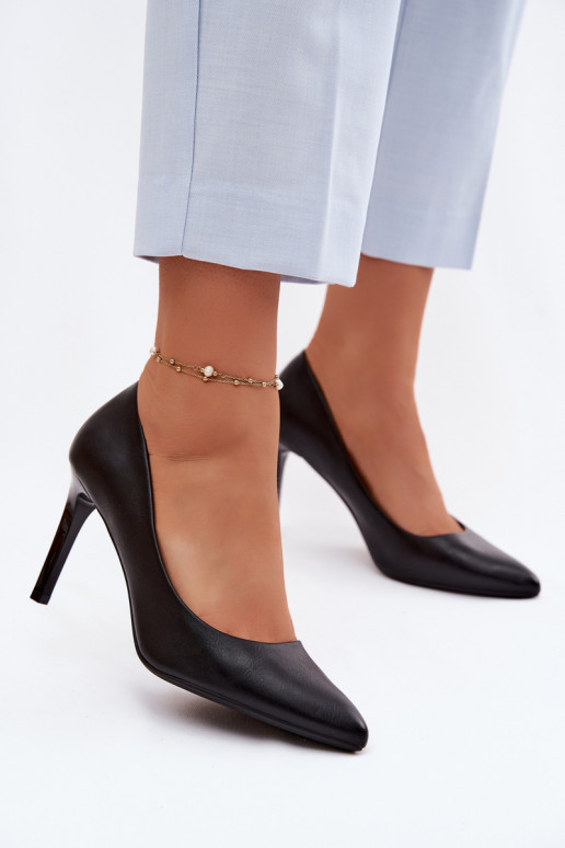 Hochhackige Schuhe aus Kunstleder Sergio Leone 1339 in schwarzer Farbe