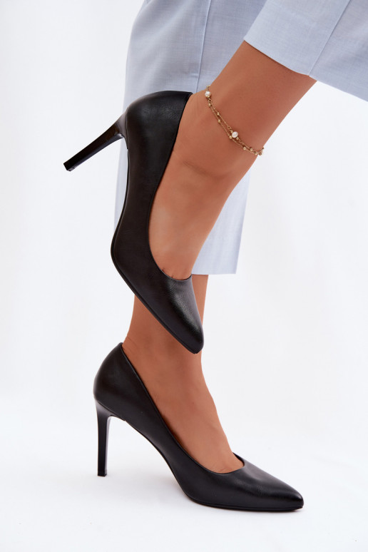 Hochhackige Schuhe aus Kunstleder Sergio Leone 1339 in schwarzer Farbe